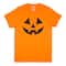 Orange Puff Paint Jack-o'-Lantern Face Adult Crew Neck T-Shirt by Celebrate It™
